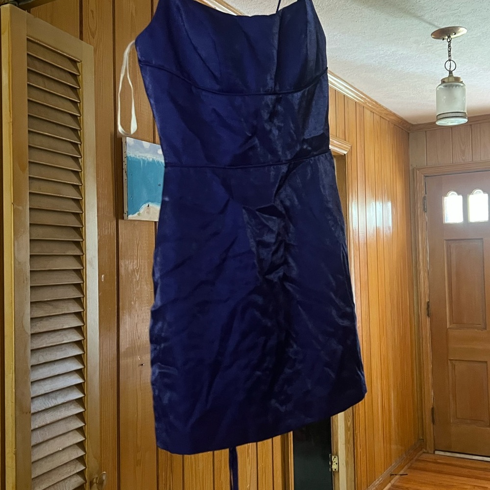 Sherri Hill Deep Blue Mini Dress